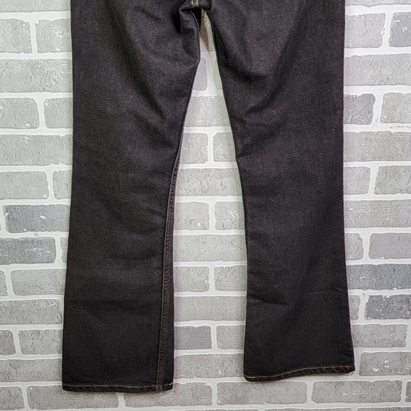 Levi's 515 Boot Cut Lower Rise Vintage Y2K Flaired Black Denim Jeans Size 6 Mis - Picture 13 of 16